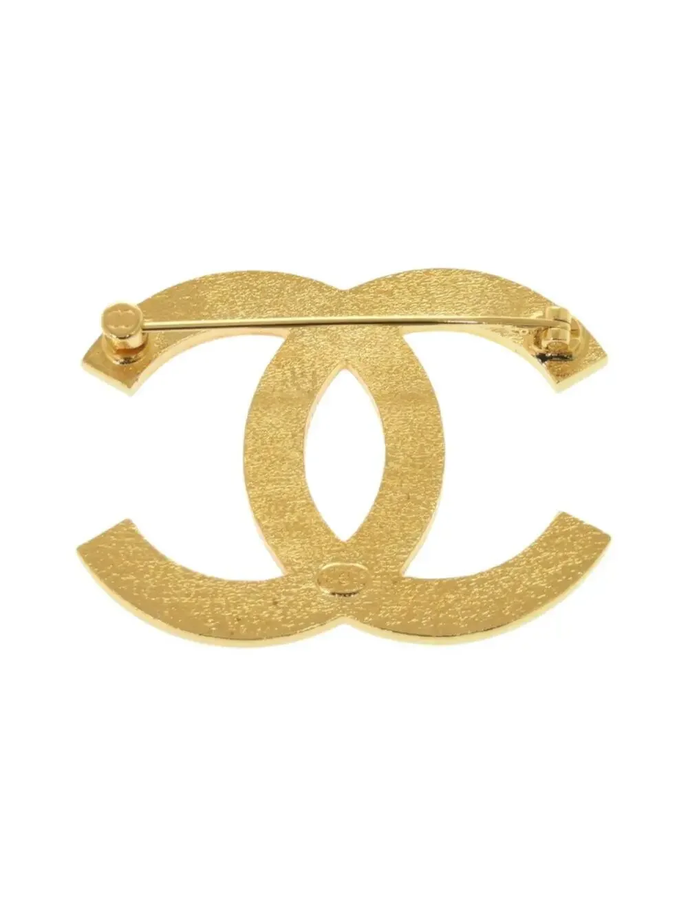 Chanel Cc Logo Brooch Gold-Tone Metal #207007C11B